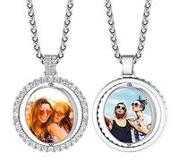 Memorial Keepsakes for Loss Of Loved 2 Different Photos Custom Chain for Men Custom Made Picture Necklace
