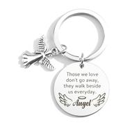 Memorial Keyring Gifts,Sympathy Angel Wings Gifts,Guardian Angel Gifts,Thinking of You Gifts,Sentimental Gifts,Bereavement Gifts,Condolence Gift,Keepsake to Honor and Remember Loved Ones Keyhcian
