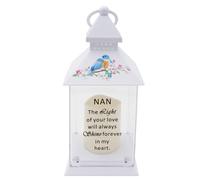 Memorial Lantern Battery Operated with Bluebird Design and Verse (Nan 5766)