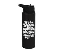 Memorial Mom Mama Isn't Here Love Never Left Remembrance Stainless Steel Insulated Water Bottle