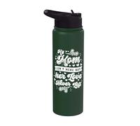 Memorial Mom Mama Isn't Here Love Never Left Remembrance Stainless Steel Insulated Water Bottle