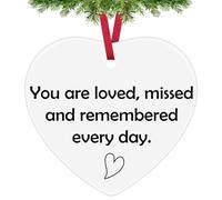 Memorial Ornament Christmas Tree Decoration Sympathy Gifts for Loss of Mum Dad Grandparent Family Friends Bereavement Condolence Remembrance Keepsake Memorial Hanging Home Decorations Ornaments