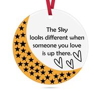Memorial Ornament Sympathy Gifts for Women Men Ceramic Ornament Keepsake in Loving Memory Bereavement Keepsake for Loss of Mum Dad Grandpa Grandma Christmas Ornament for Tree Decoration