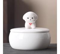 Memorial Pet Cremation Urns for Dogs, Mini Ceramics Pet Urns,Bird, Reptile, Rabbit, Hamster(White)