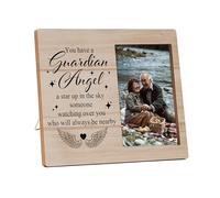 Memorial Picture Frame Gift, In Memory of Loved One Gifts, Wooden Memory Picture Frame for Loss Loved Ones Mother Father Grandma Grandpa Wife Husband, In Loving Memory Guardian Angel Frames -B14
