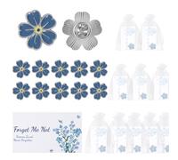 Memorial Pins Bulk Celebration of Life Funeral Favors Includes Forget Me Not Flower Lapel Pin Brooches Memorial Poem Cards Organza Bags Memorial Gift for Loved Ones (20)