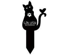 Memorial Plaque for Cat,Cat Memorial Plaque Stake Waterproof Acrylic Grave Marker Pet Remembrance Plaque Graveside Memorial Stake for Gardens Lawns Courtyard Remembrance Decoration (F)
