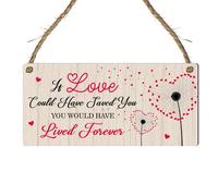 Memorial Plaque - "If Love Could Have Saved You" Wooden Sign, Remembrance Wall Hanging, Bereavement Gift, Memorial Garden Decor (Large: 29 cm (H) × 13.5 cm (W))