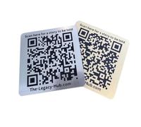 Memorial QR Plaque. Outdoor/Indoor. Personalised. NO SUBSCRIPTION. Matt gold Or Silver for Grave, Garden or home. (Matt Silver)
