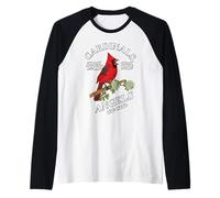 Memorial Red Cardinal Bird Appear Angels are Near Bird Lover Raglan Baseball Tee