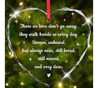 Memorial Remembrance Bereavement Gift Heart Hanging Plaque Those We Love Don't Go Away Christmas Tree Hanging Ornament Grave Decorations