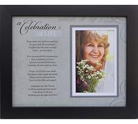 Memorial/Remembrance Photo Frame with Inspirational A Celebration of Life Poem - Sympathy Gift for Loss of Loved One (Black)