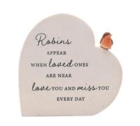 Memorial Robin Graveside Plaque - Loved Ones Remembrance Ornament