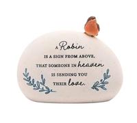 Memorial Robin Graveside Plaque - Someone in Heaven Remembrance Ornament