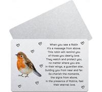 Memorial Robin Keepsake Gift, “Robins Appear When Loved Ones Are Near” Wallet Card, Bereavement Sympathy Gift, Christmas Remembrance Keepsake