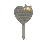Memorial Solar Light Up Heart Plaque - Miss You So Much