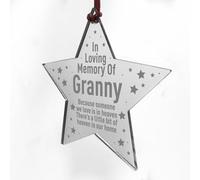 Memorial Star Tree Decoration For Granny Nanny Nan Personalised Christmas Bauble
