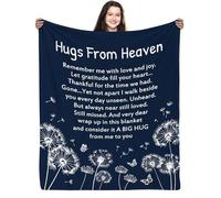 Memorial Sympathy Gifts for Loss of Loved One, Hugs from Heaven Memorial Blanket 60" x 50", Bereavement Gift Idea, Funeral Grief Condolence Sorry for Your Loss Mom Dad Grandma Grandpa Sympathy Blanket