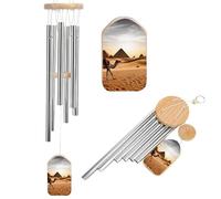 Memorial Wind Chimes Deep Tone Camel Desert Windchimes with 6 Tuned Tubes for Garden Patio Decor Sympathy Bereavement Condolence Funeral Gifts for Loss of Loved One, 20.5"