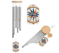 Memorial Wind Chimes Deep Tone Maritime Sailboat Compass Windchimes with 6 Tuned Tubes for Garden Patio Decor Sympathy Bereavement Condolence Funeral Gifts for Loss of Loved One, 20.5"