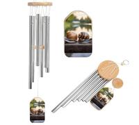 Memorial Wind Chimes Deep Tone Two Snails on The Bench Windchimes with 6 Tuned Tubes for Garden Patio Decor Sympathy Bereavement Condolence Funeral Gifts for Loss of Loved One, 20.5"