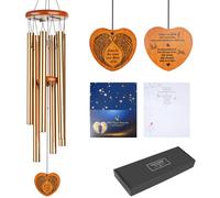 Memorial Wind Chimes for Outside,30" Large Deep Tone Sympathy Wind Chimes,Bereavement Gift for Loss of Loved One Prime Mother Father, Golden Wind Chim