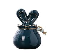 Memorials Ceramic Pet Ash Urn Funerary Mini Dog Ashes Urns Personalized Customizable Reliquary Remember Casket Funeral Coffin(Black)