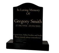 Memorials Direct Granite Memorial Ogee Headstone - Small Size- Free Personalised Engraving