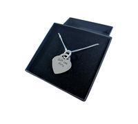 Memorials Direct Sterling Silver Personalised Heart Handwriting Necklace