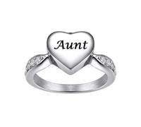 MEMORIALU Cremation Ring for Ashes Stainless Steel Hold Loved Ones Ash Keepsake Finger Ring Urn Locket Memorial Jewelry for Women, 6 UK, Metal, No Gemstone