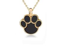 MEMORIALU Pet Pawprint Urn Necklaces for Ashes Cremation Jewelry Stainless Steel Human Keepsake Memorial Pendant, stainless-steel, stainless steel