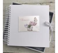 Memories. Card & Memory Book. Peonies & Butterflies Design. Hand Finished by WHITE COTTON CARDS (PM10)