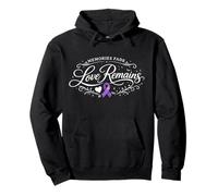 Memories Fade Love Remains Alzheimer’s Ribbon Purple Support Pullover Hoodie