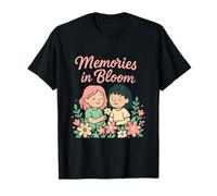 Memories in Bloom Floral Garden Cartoon Friends Graphic T-Shirt