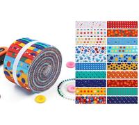 Memories Jelly Roll - 20pcs 2.5” x 44” Precut Cotton Strips | Quilting, Patchwork, Sewing & DIY Crafts Fabric Roll (100% Cotton, 150gsm)