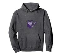 Memories Matter: Alzheimer's Awareness Brain Puzzle Pullover Hoodie, Adult Unisex, Dark Heather Grey, M