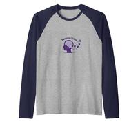 Memories Matter: Alzheimer's Awareness Brain Puzzle Raglan Baseball Tee, Men, Navy/Athletic Heather, M