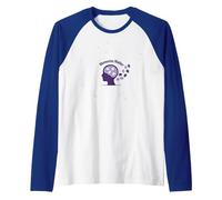 Memories Matter: Alzheimer's Awareness Brain Puzzle Raglan Baseball Tee, Men, Royal Blue/White, XL