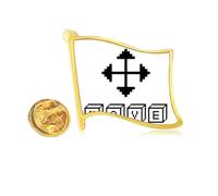Memories Mobile Tool Making Golden Metal Flag Lapel Pin Badge