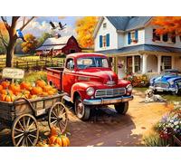 Memories of Fall Jigsaw Puzzle 1000 Piece by Vermont Christmas Company - Vintage Autumn Themed Puzzles for Adults & Families. Randomly Shaped & Interlocking Pieces - 26 5/8" x 19 1/4"