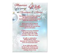 Memories Of Special Wife At Christmas Memorial Card Graveside Poem & Stake F454