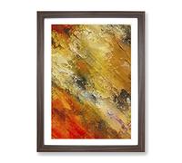 Memories Of The Same Abstract Framed Print | A4 Walnut Framed Wall Art | Ready to Hang | Abstract Fantasy Picture | Living Room Bedroom Lounge Office