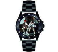 memories Personalised Photo Clock with Picture 40 mm Stainless Steel Bracelet Made in Germany, black, Bracelet