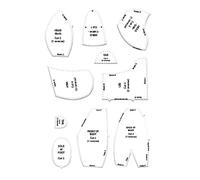 Memory Bear Patterns for Sewing - Memory Bear Sewing Ruler Set, 10-Piece Craft Supplies with Instructions for Beginners, Friends, Relatives, Masters DIY Sewings Pattern Handmade Memorys Bears