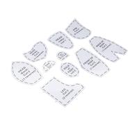 Memory Bear Patterns for Sewing, Sewing Templates Bear Quilting Templates 10pcs Memory Bear Template Ruler Sewing Tools Set Sewing Patterns Bear Sewing Template Set (L 15inch) (M 12inch) (S 10inch)