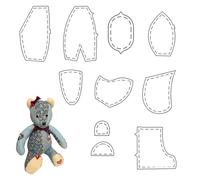 Memory Bear Sewing Pattern, 15 Inch DIY Acrylic Quilting Template for Making Keepsake Bears from Old Clothes, Reusable Craft Stencil for Birthday, Memorial Gift