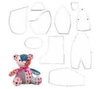 Memory Bear Sewing Pattern Memory Bear Template 10PCS/Set DIY Reusable 15x13inch Memory Bear Patterns Portable Washable Memory Bear Patterns for Sewing Quilting Art Craft