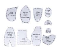 Memory Bear Template for Sewing Quilting Practice Designs