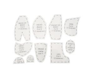 Memory Bear Template Ruler Set, 15 Inch Acrylic Sewing Quilting Patterns - Durable Acrylic Material, Accurate Cutting, Ideal for DIY Memory Bears (15 Inch)