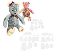 Memory Bear Template Ruler Set, 30 Pcs Acrylic Sewing Patterns for Beginners, Quilting Cutting Set for Bear Pattern